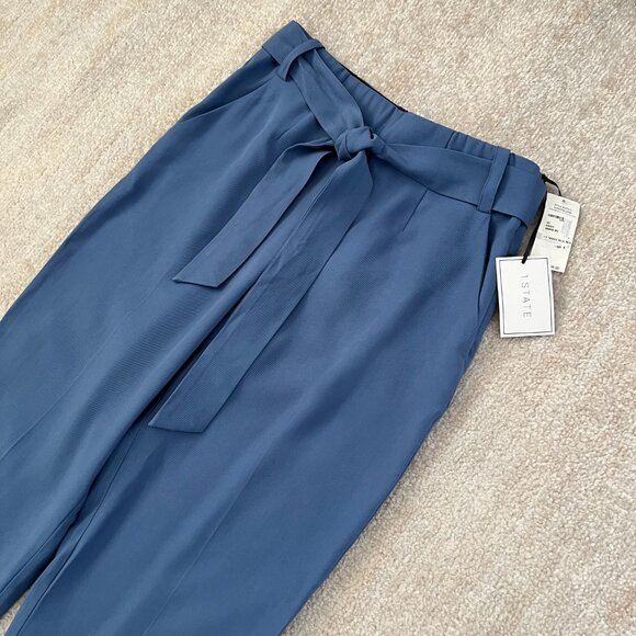 NWT Revolve 1. State High Waisted Blue Work Trousers Pants 0 - Picture 3 of 11